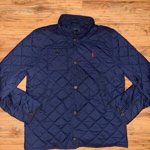 Polo by Ralph Lauren Men's Blue Quilted Puffer Jacket